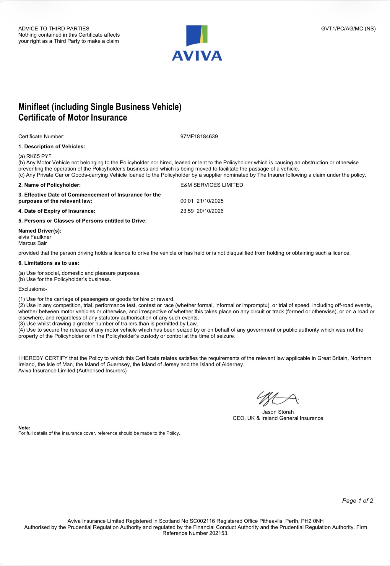 Screenshot certificate